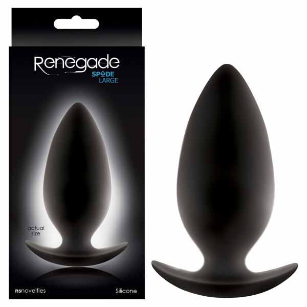 Renegade - Spades - Black 10.5 cm (4.15) Large Butt Plug-NSN-1106-33