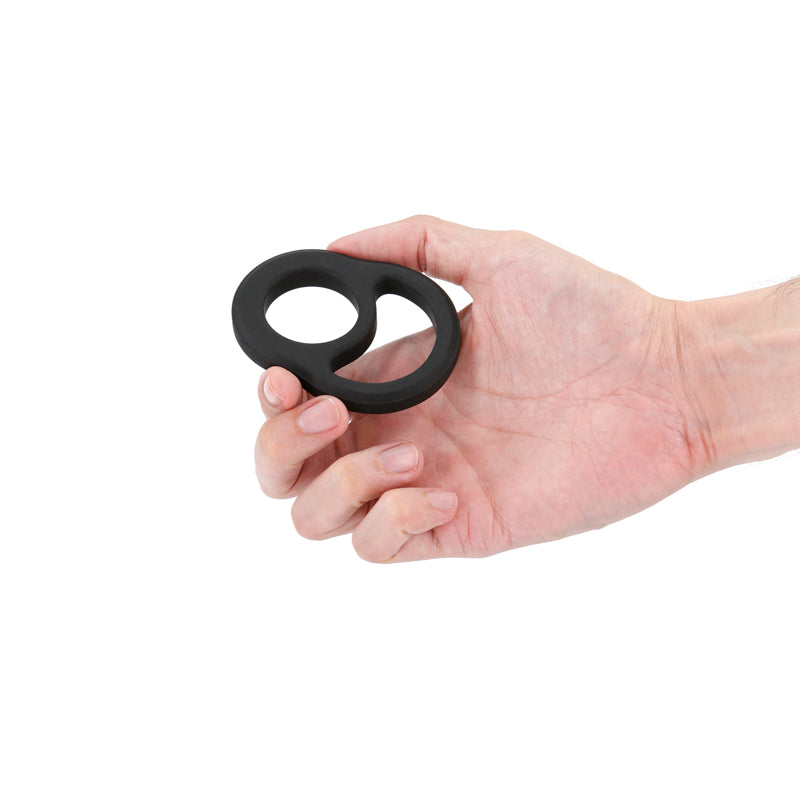 Renegade Cradle - Black - Black Cock & Balls Ring-NSN-1112-23