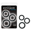 Renegade Diversity Rings - Black Cock Rings - Set of 3 Sizes-NSN-1116-43