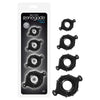 Renegade Vitality Rings - Black Cock Rings - Set of 4 Sizes-NSN-1116-63