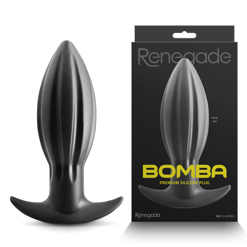 Renegade Bomba - Black - Large - Black 18.7 cm Large Butt Plug-NSN-1118-23