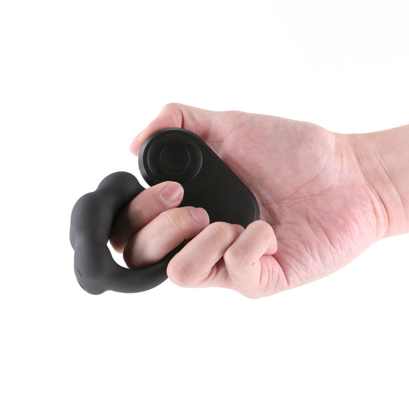 Renegade Rocket Ring - Black - Black USB Rechargeable Vibrating Cock Ring with Wireless Remote-NSN-1119-53