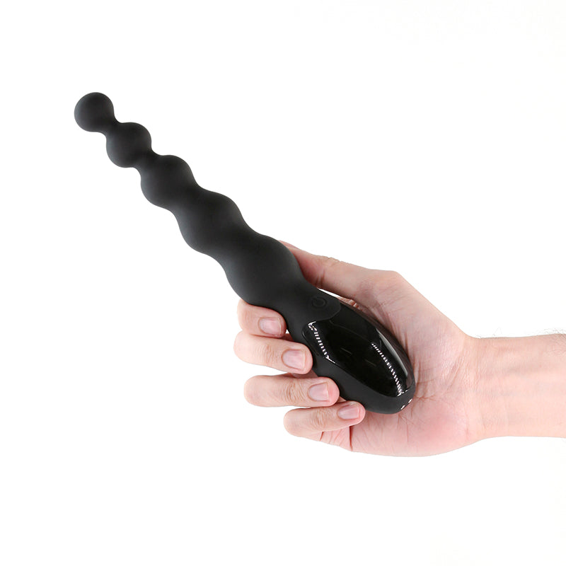 Renegade Virtua - Black - Black 23.9 cm USB Rechargeable Anal Vibrator-NSN-1160-13