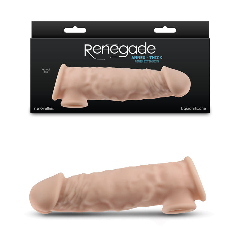 Renegade Annex - Thick - Flesh - Flesh 18.6 cm Penis Extender Sleeve-NSN-1165-11