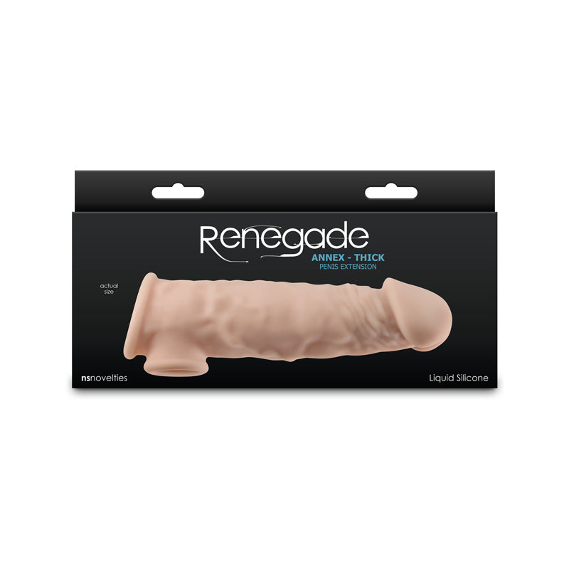 Renegade Annex - Thick - Flesh - Flesh 18.6 cm Penis Extender Sleeve-NSN-1165-11