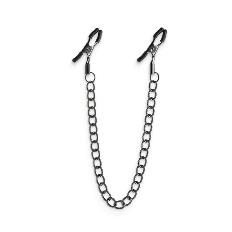 Bound Nipple Clamps - DC2 - Gunmetal - Gunmetal Nipple Clamps with Chain-NSN-1303-01