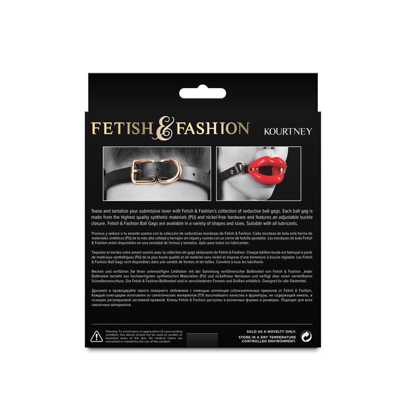 Fetish & Fashion - Kourtney - Red Lips Open Mouth Restraint