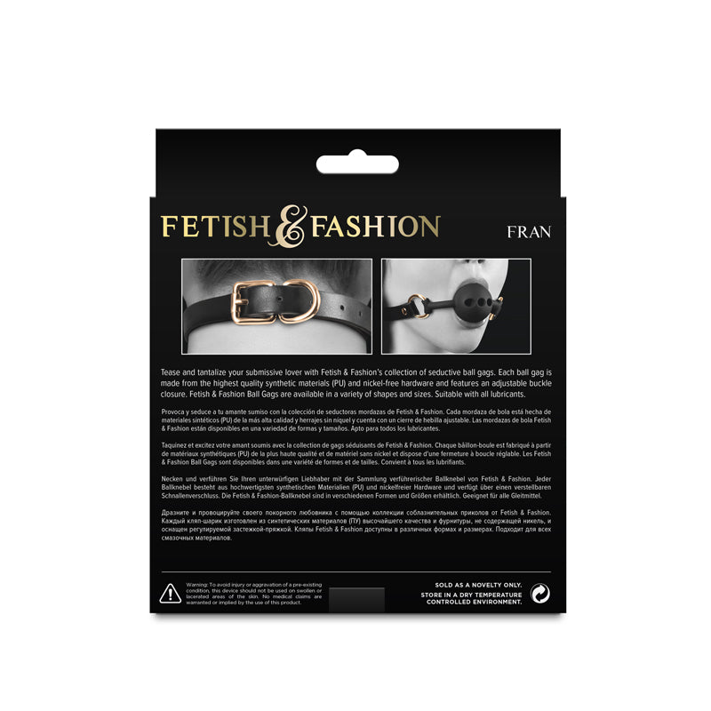 Fetish & Fashion - Fran - Black Breathable Mouth Restraint