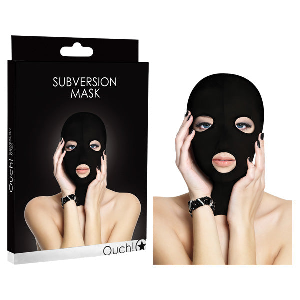 Ouch Subversion Mask - Black Hood Mask-OU034BLK