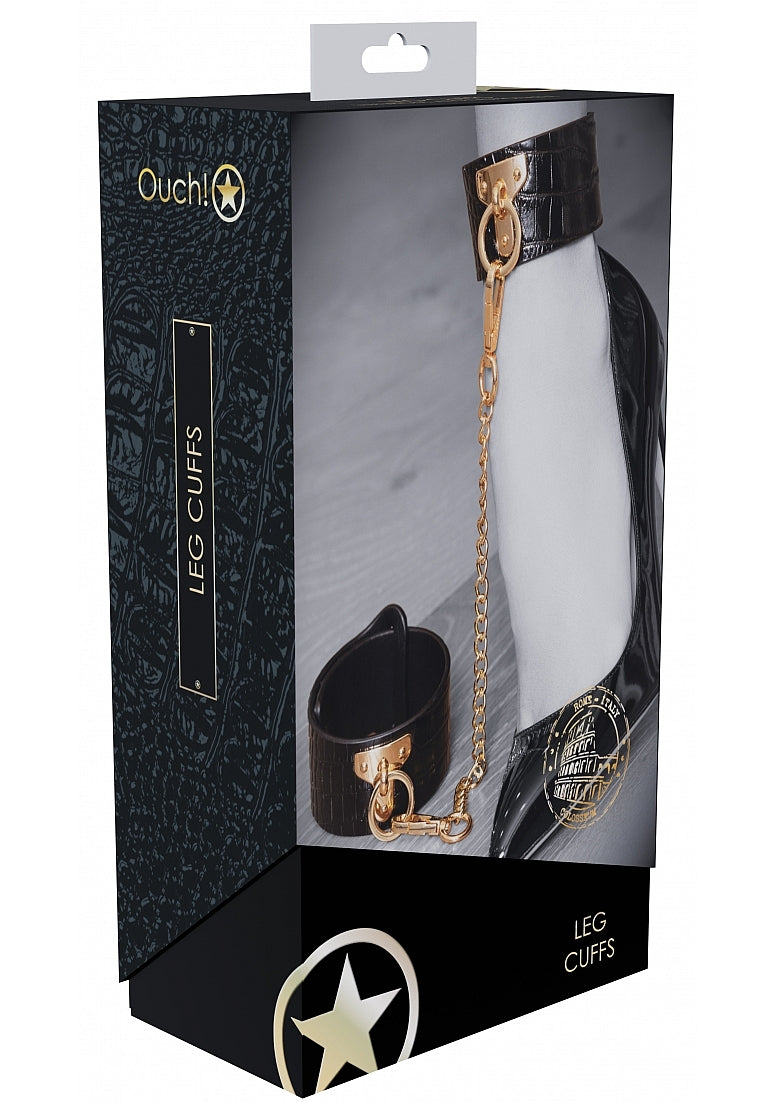 Ouch! Rome Collection - Leg Cuffs-OU1008BLK
