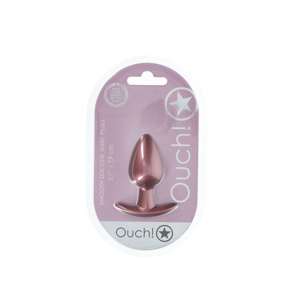 OUCH! Anal Plug - Medium - Rose Gold - Rose Gold 7.9 cm Medium Butt Plug-OU1018ROS