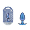 OUCH! Anal Plug - Large - Metallic Blue - Metallic Blue 8.9 cm Large Butt Plug-OU1019MBL