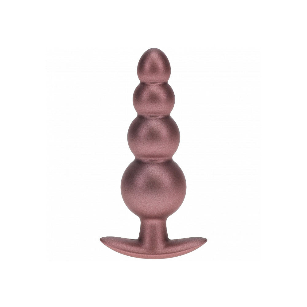 OUCH! Beaded Anal Plug - Rose Gold - Rose Gold 11.7 cm Butt Plug-OU1020ROS