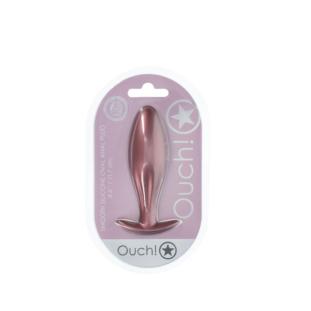 OUCH! Oval Anal Plug - Rose Gold - Rose Gold 11.7 cm Butt Plug-OU1021ROS