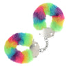 OUCH! Heavy-Duty Fluffy Cuffs - Multicolour 1 - Multicoloured Fluffy Restraints-OU1046MUL1