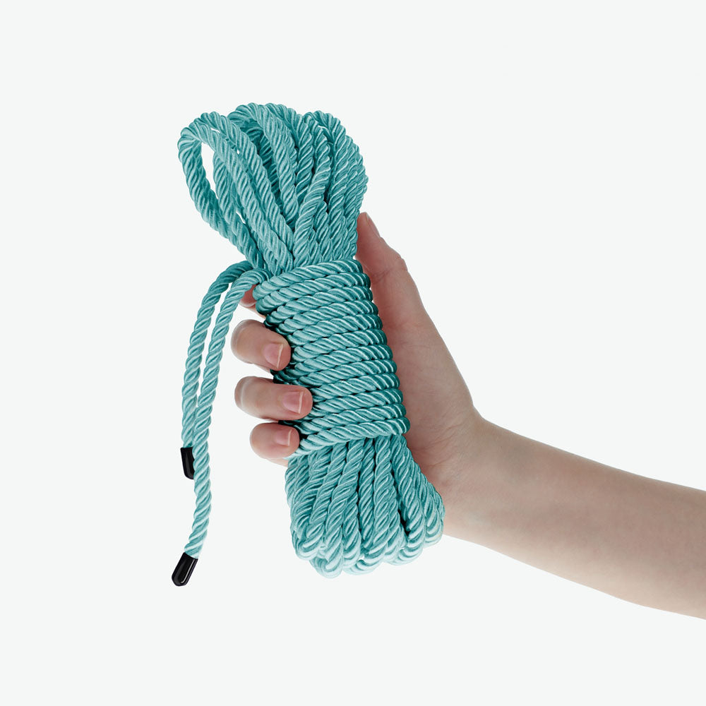 OUCH! Bondage Rope - 10 M - Blue - Blue Nylon Bondage Rope - 10 metre Length-OU1058BLU