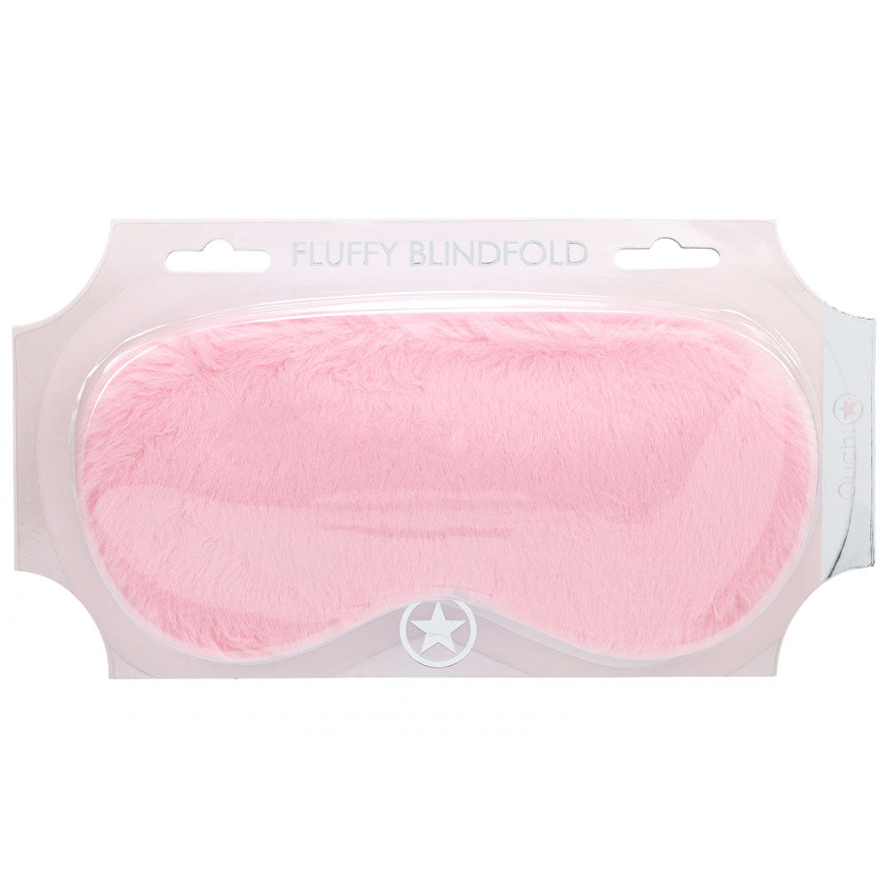 OUCH! Fluffy Mask - Powder Pink - Pink Fluffy Eye Mask - OU1062PPNK