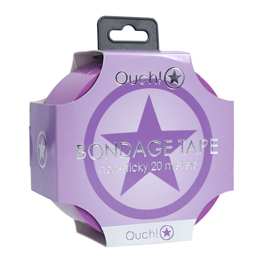 OUCH! PVC Non-Stick Tape - Purple - Purple Bondage Tape - 20 metre Length - OU1063PUR