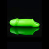 OUCH! Glow In The Dark Smooth Thick Stretchy Penis Sleeve - Glow in Dark 15.5 cm Penis Extension Sleeve-OU738GLO