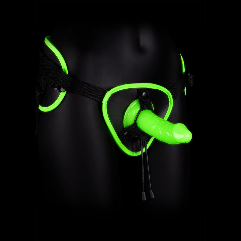 OUCH! Glow In The Dark Strap-on Harness - Glow in Dark 14.5 cm Strap-On-OU764GLO