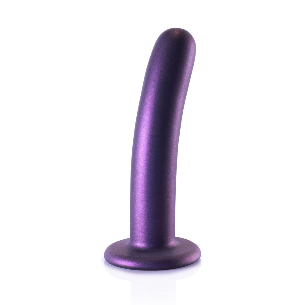 OUCH! Smooth Silicone G-Spot Dildo - 6 / 14.5 cm - Metallic Purple 14.5 cm Dildo-OU820MPU