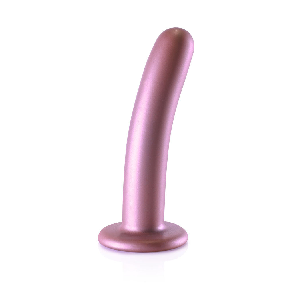 OUCH! Smooth Silicone G-Spot Dildo - 6 / 14.5 cm - Rose Gold 14.5 cm Dildo-OU820ROS