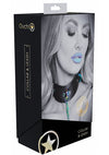 Ouch! Venice Collection - Collar with Leash-OU953BLK