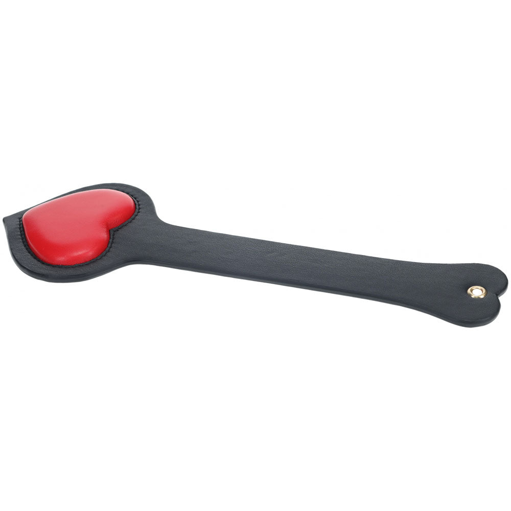 OUCH! Milan Collection - Paddle - Black/Red Heart Paddle-OU967BLKRD