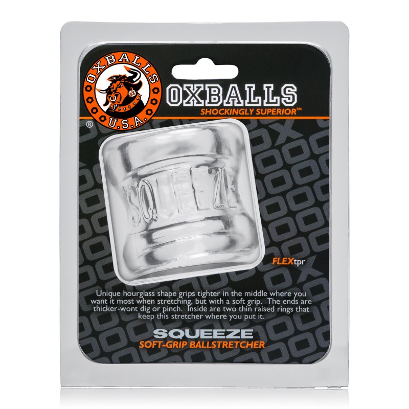OXBALLS SQUEEZE hourglass ballstretcher CLEAR-OX-3011-CLR