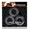 OXBALLS WILLY RINGS 3-pack stretchy cockrings CLEAR-OX-3047-CLR