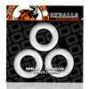 OXBALLS WILLY RINGS 3-pack stretchy cockrings WHITE-OX-3047-WHT