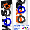 OXBALLS GEARHEADS 5-pack spinner rings BLUE/BLACK-OX-3203-GC-BK
