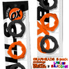 OXBALLS GEARHEADS 5-pack spinner rings ORANGE/BLACK-OX-3203-OJ-BK