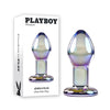 Playboy Pleasure JEWELS PLUG - Clear Glass 8.5 cm Butt Plug-PB-GL-4233-2