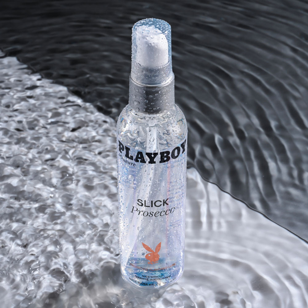 Playboy Pleasure SLICK PROSECCO - 120 ml - Prosecco Flavoured Water Based Lubricant - 120 ml Bottle-PB-LQ-2161-2