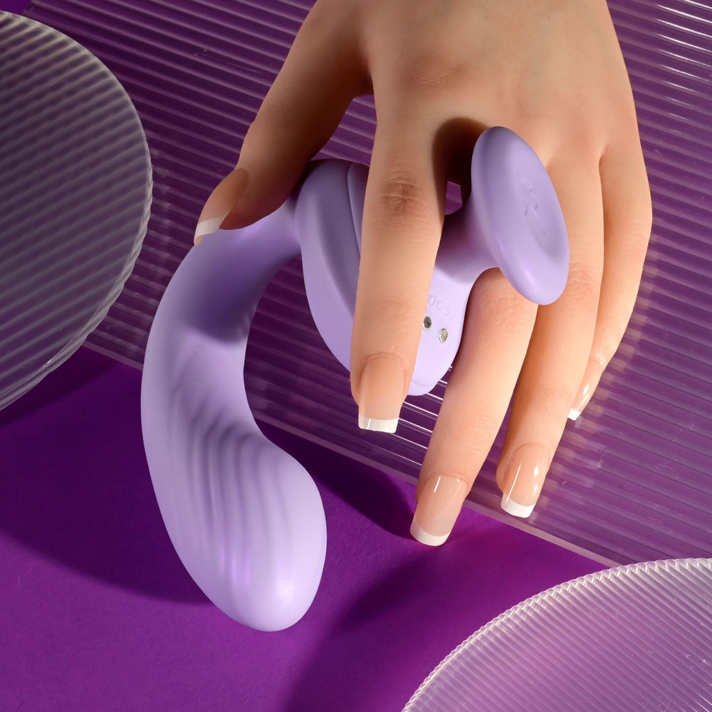 Playboy Pleasure REV ME UP - Purple USB Rechargeable Dual Motor Curved Vibrator-PB-RS-2260-2