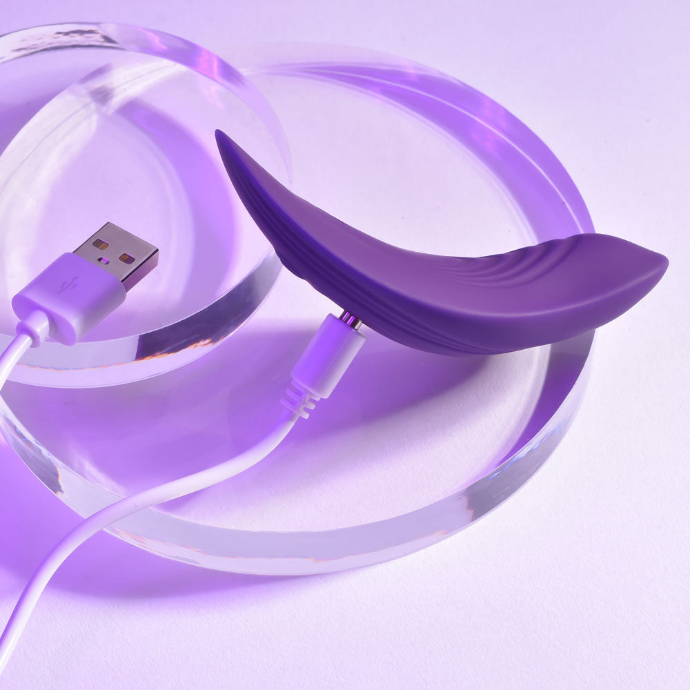 Playboy Pleasure OUR LITTLE SECRET - Purple USB Rechargeable Panty Vibrator with Wireless Remote Control-PB-RS-2277-2