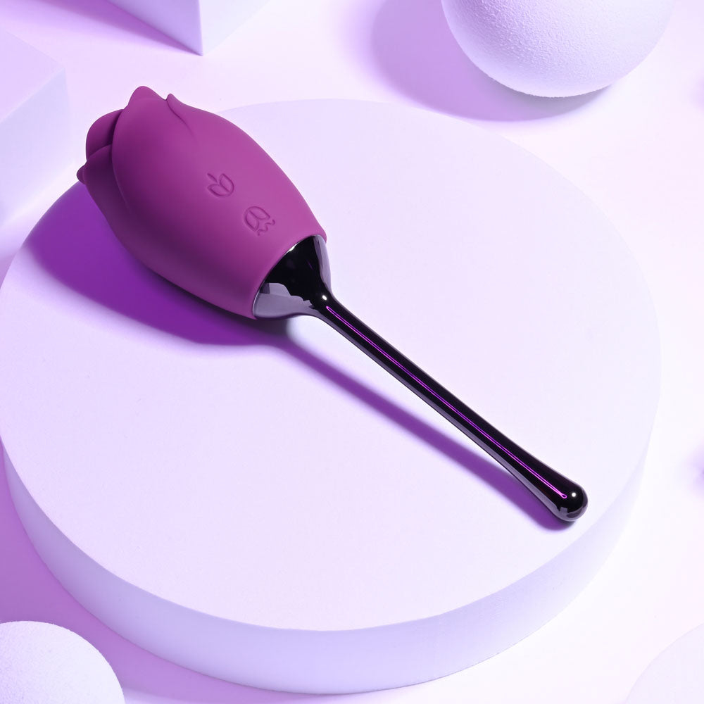 Playboy Pleasure PETAL - Purple USB Rechargeable Flicking Stimulator-PB-RS-2284-2