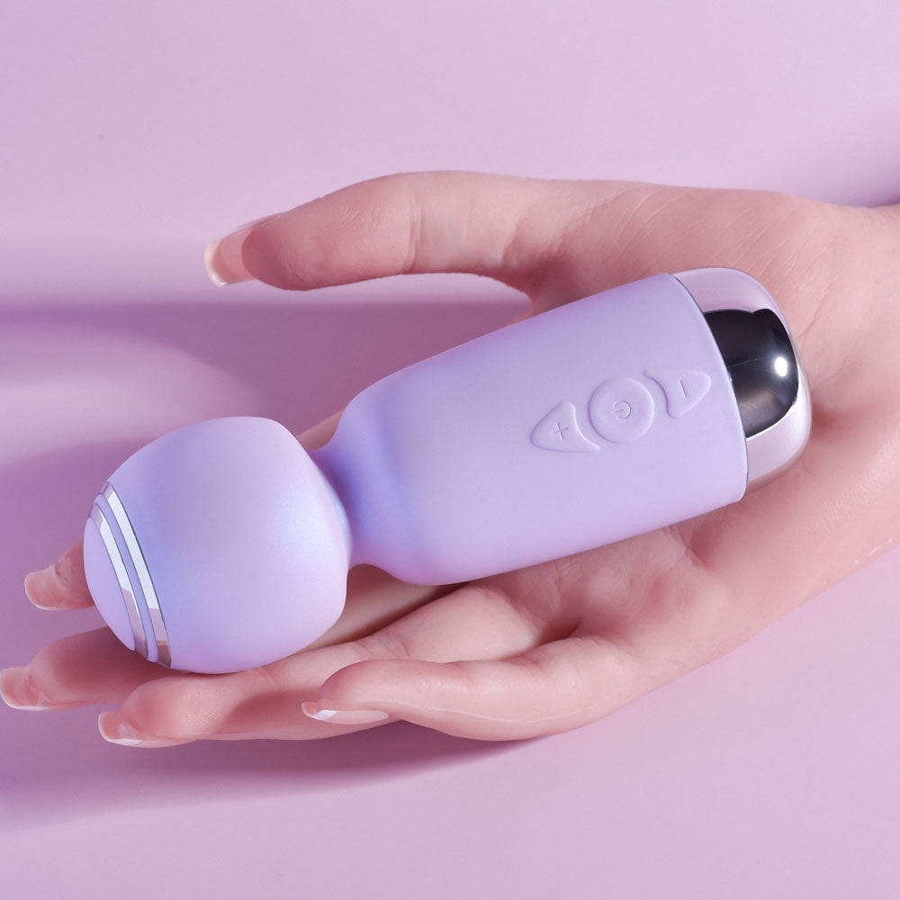 Playboy Pleasure ROYAL MINI - Lilac 12.5 cm USB Rechargeable Mini Wand Vibrator-PB-RS-2291-2