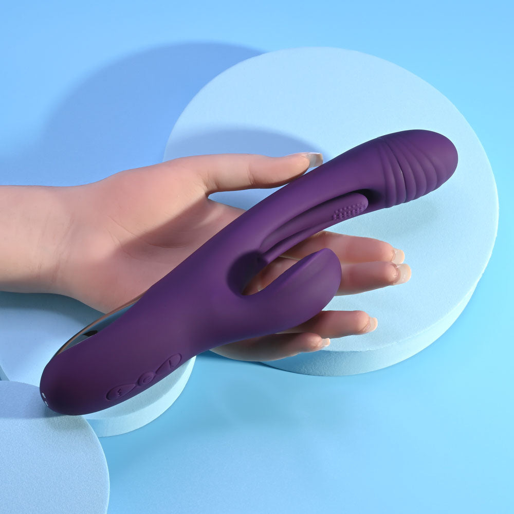 Playboy Pleasure THE THRILL - Purple 24.4 cm USB Rechargeable Rabbit Vibrator-PB-RS-3175-2