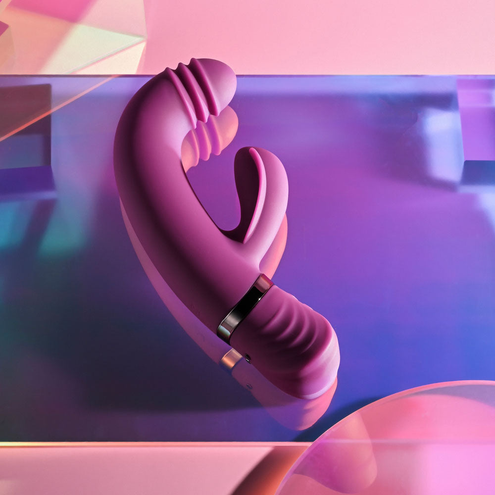 Playboy Pleasure TAP THAT - Purple 16.5 cm USB Rechargebale Rabbit Vibrator-PB-RS-3199-2