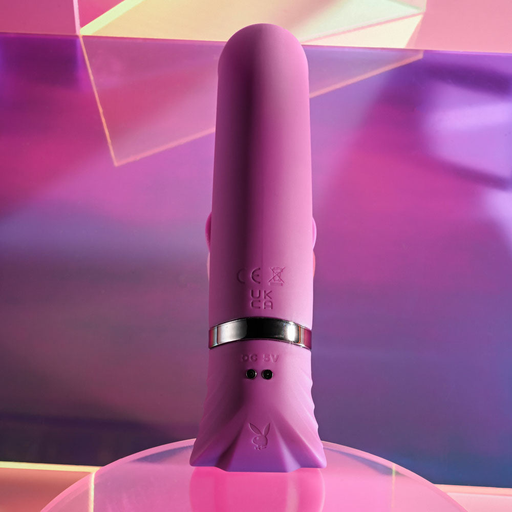 Playboy Pleasure TAP THAT - Purple 16.5 cm USB Rechargebale Rabbit Vibrator-PB-RS-3199-2