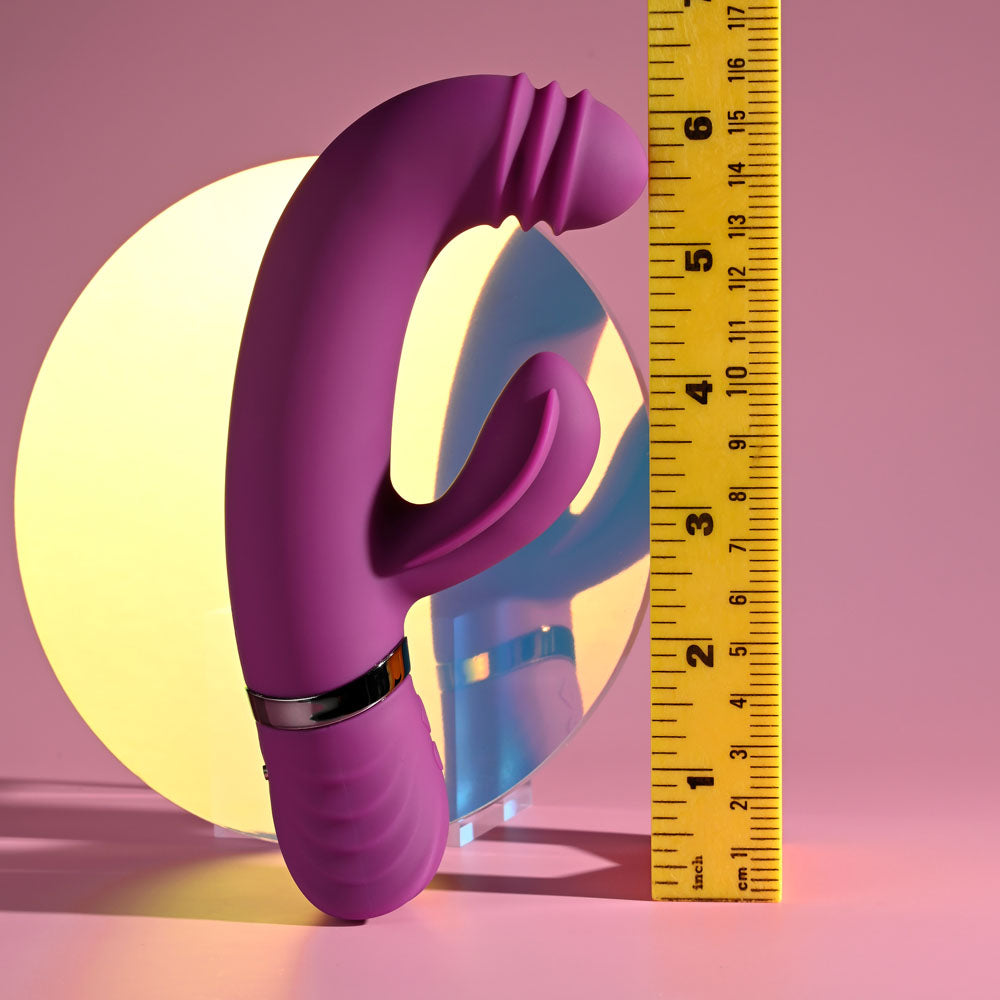 Playboy Pleasure TAP THAT - Purple 16.5 cm USB Rechargebale Rabbit Vibrator-PB-RS-3199-2