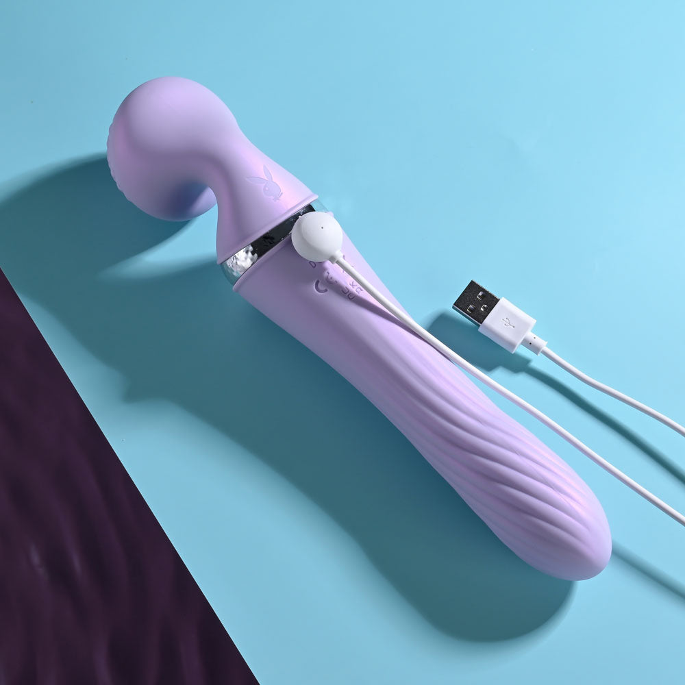 Playboy Pleasure VIBRATO - Lavender 24 cm USB Rechargeable Massage Wand-PB-RS-3656-2