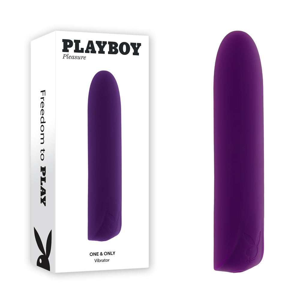 Playboy Pleasure ONE & ONLY - Purple 12 cm USB Rechargeable Bullet-PB-RS-3977-2