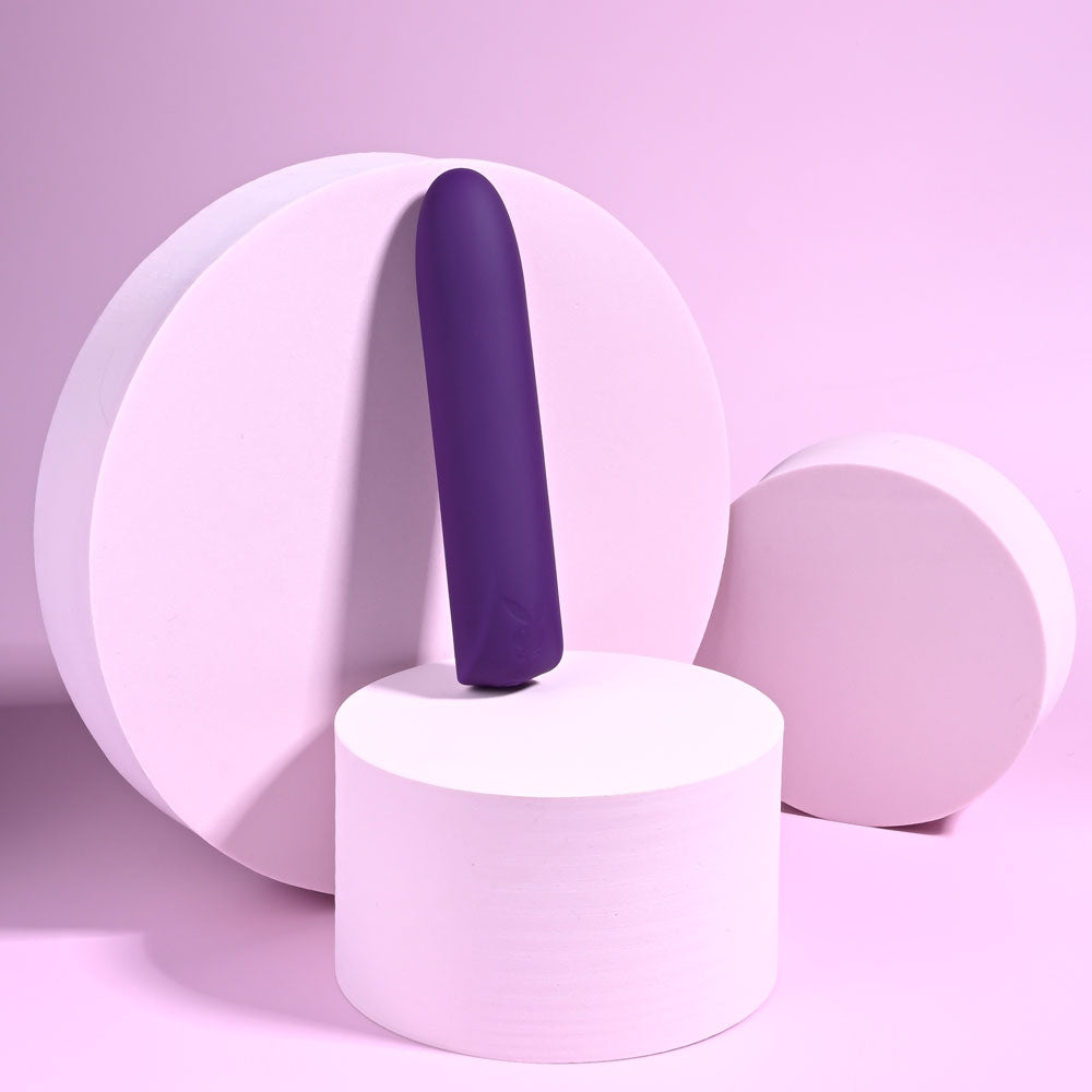 Playboy Pleasure ONE & ONLY - Purple 12 cm USB Rechargeable Bullet-PB-RS-3977-2