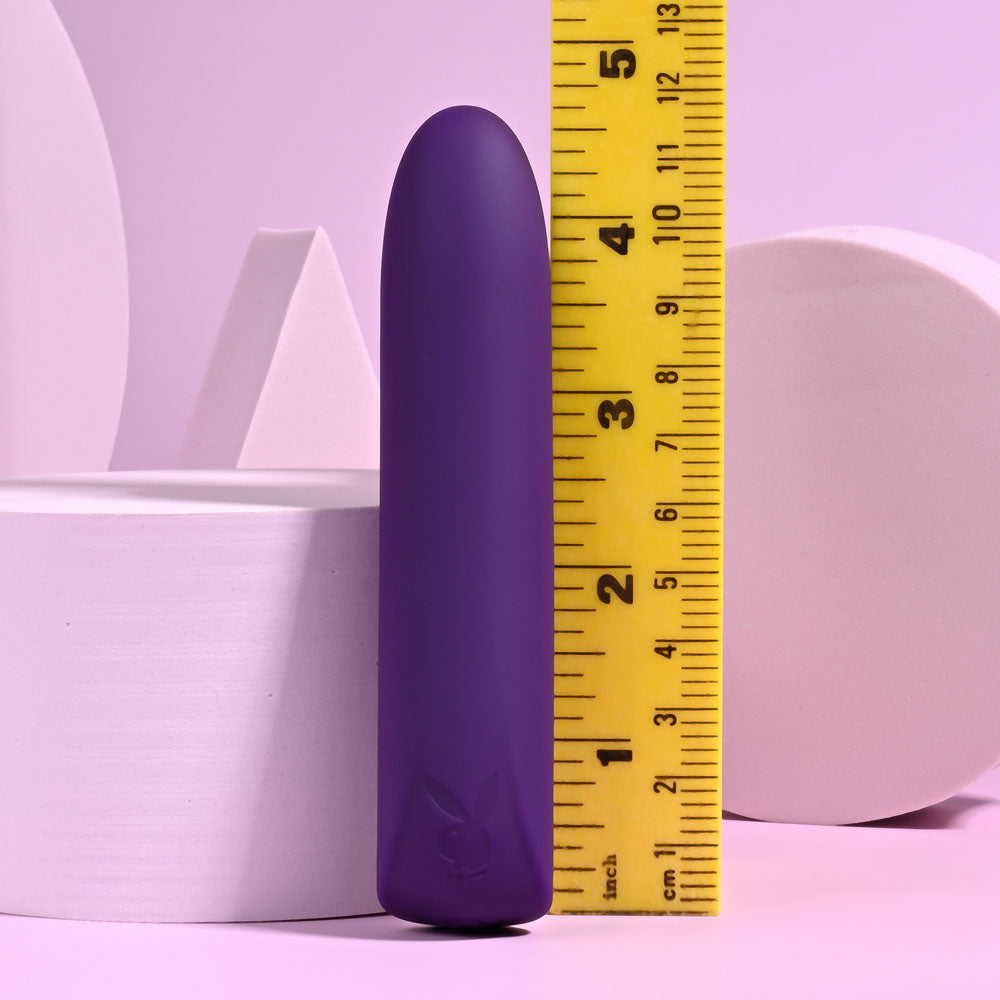 Playboy Pleasure ONE & ONLY - Purple 12 cm USB Rechargeable Bullet-PB-RS-3977-2