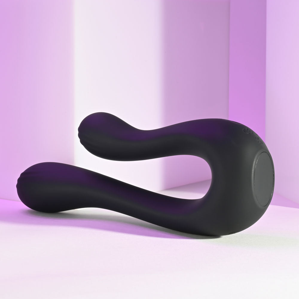 Playboy Pleasure THE SWAN - Black USB Rechargeable Dual Ended Vibrator-PB-RS-4295-2