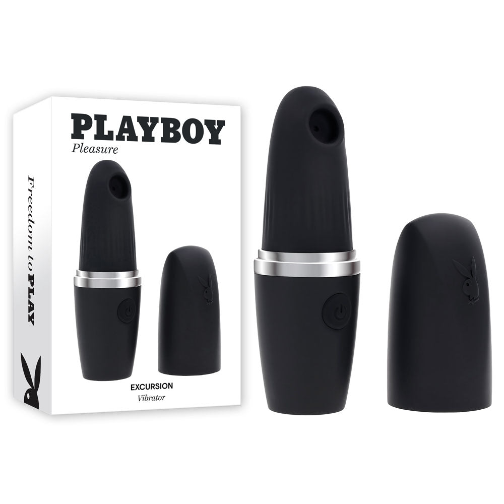 Playboy Pleasure EXCURSION - Black 14.2 cm USB Rechargeable Suction Stimulator-PB-RS-4646-2