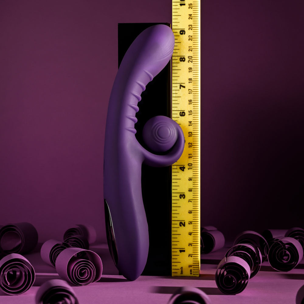 Playboy CURLICUE - Purple 23.5 cm USB Rechargeable Rabbit Vibrator-PB-RS-4707-2